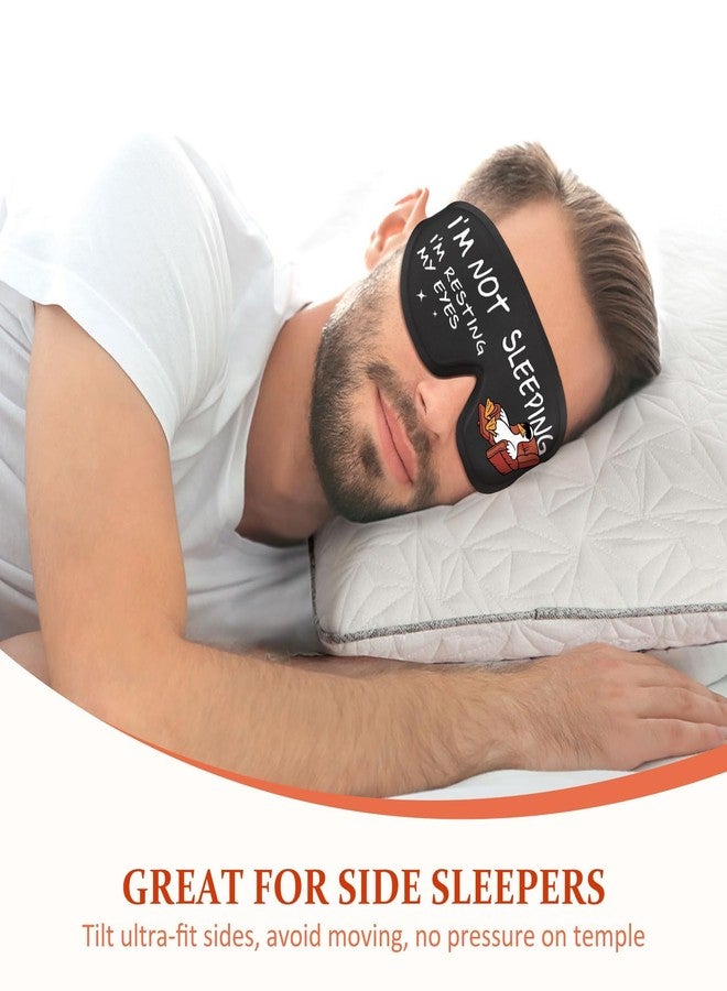 Aganmi Funny 3D Zero Pressure Sleep Eye Mask for Men Women Side Sleeper, Adjustable Blackout Soft Breathable Eye Masks for Travel Nap Night Sleep, Humorous Gift Stocking Stuffers (Resting My Eyes) - Image 3